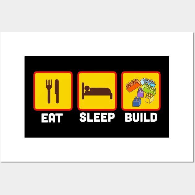 Eat Slee Build Lego Wall Art by indigosstuff